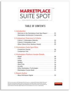 Marketplace Suite Spot Report Table of Contents